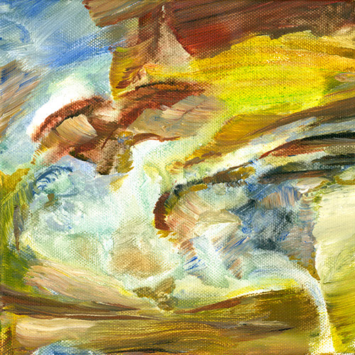 Ohne Titel V, 20 x 20 cm, Acryl-LW, 2013
